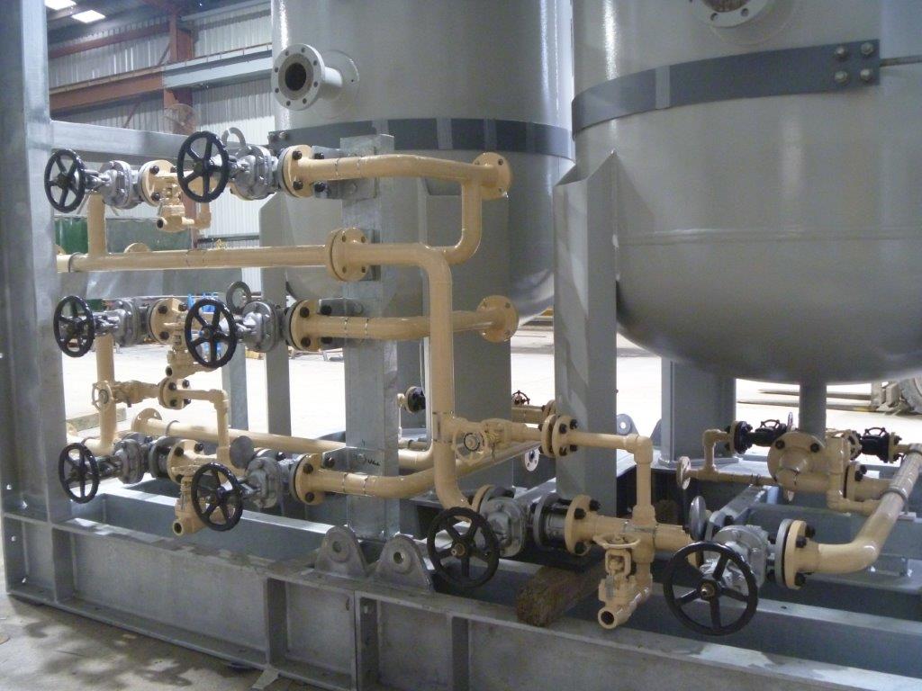 MRU Vessel Piping Install - Trushape